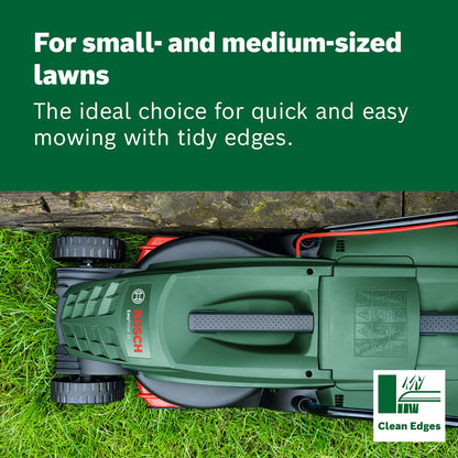 Corded Lawn Mower 12.6in 1200W 8.2 Gal Grass Box Extra Blade