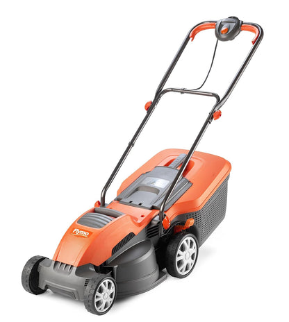 Corded Electric Hover Lawn Mower 1500W 14.2in 10.6 Gal 5 Heights Orange Gray