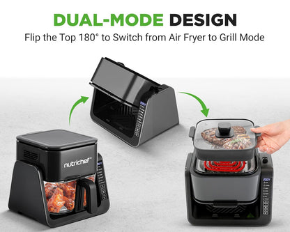 Air Fryer and Grill 4.2 Qt 7-in-1 Preset Cook Modes Black