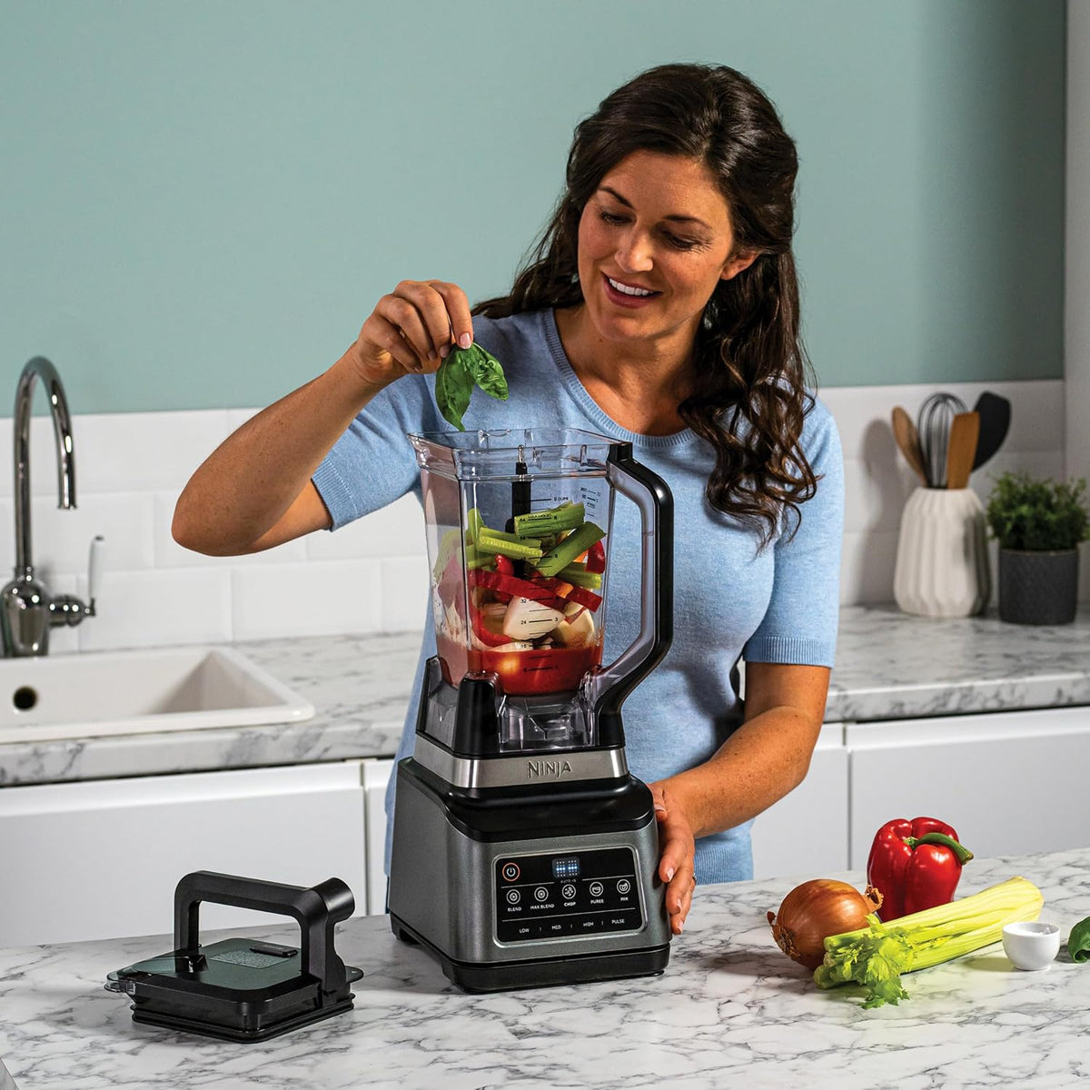 3-In-1 Food Processor And Blender With 5 Automatic Programs 1.9 Qt Black