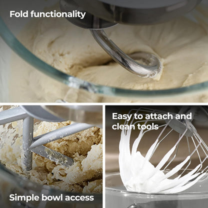 Stand Mixer 5.3 Qt 1000W 6 Speed Cream