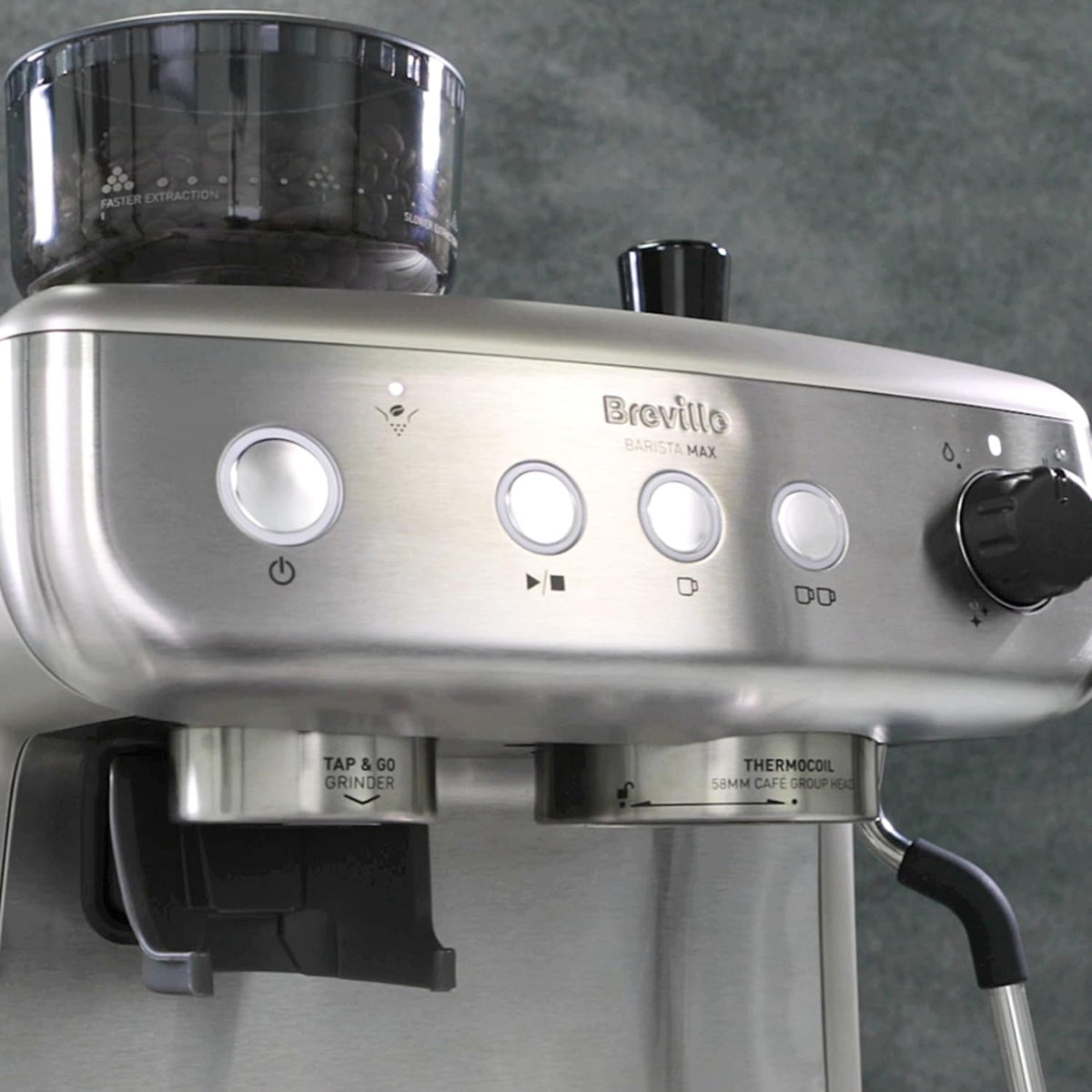 Espresso Machine 3 Qt 15 Bar Integrated Grinder Stainless Steel