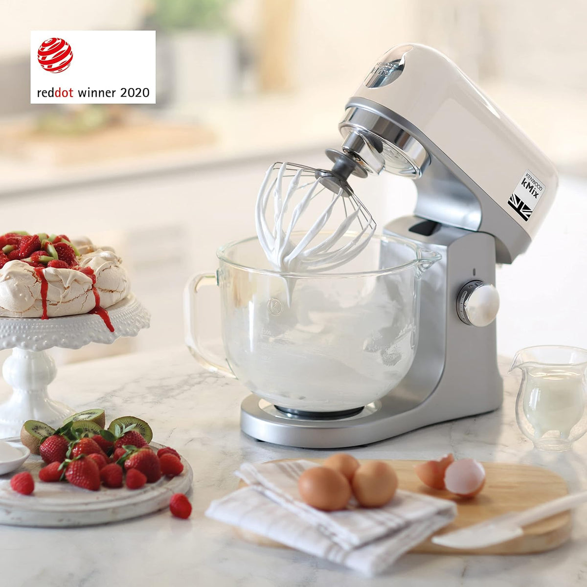 Stand Mixer 5.3 Qt 1000W 6 Speed Cream