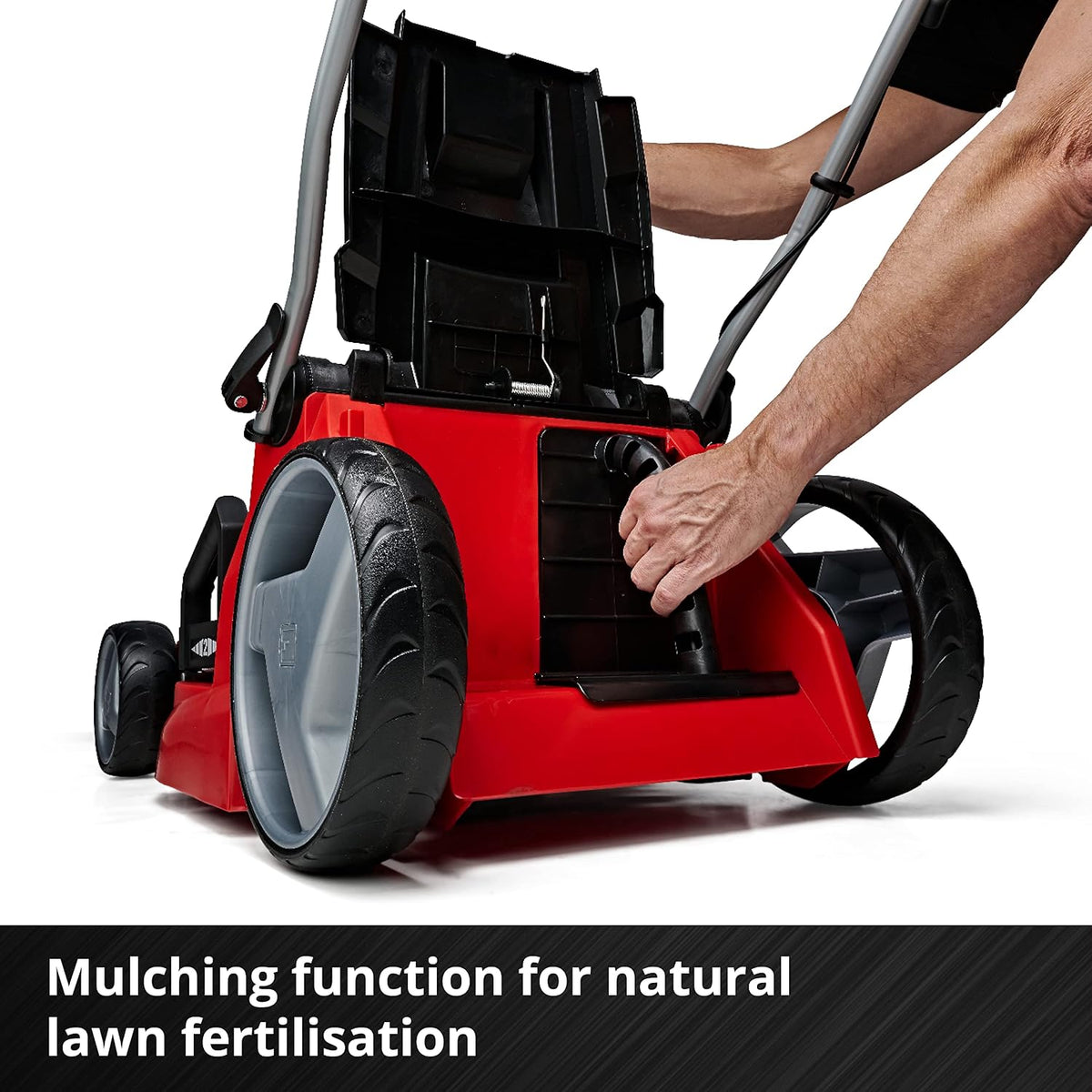 Cordless Lawn Mower 16.9in 16.6 Gal Grass Box 6 Heights Mulching 36V 2 Batteries 2 Chargers
