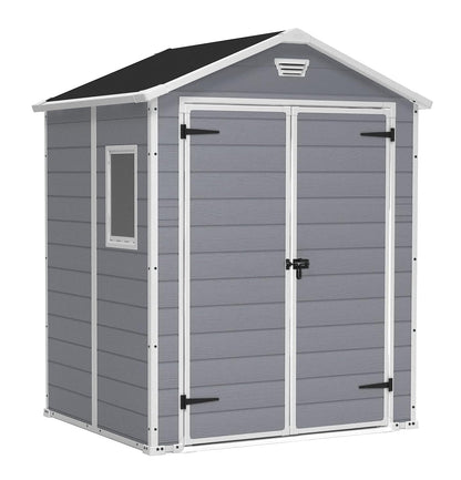 Garden Storage Shed 4 X 3 Ft Gray Resin Hinged Doors