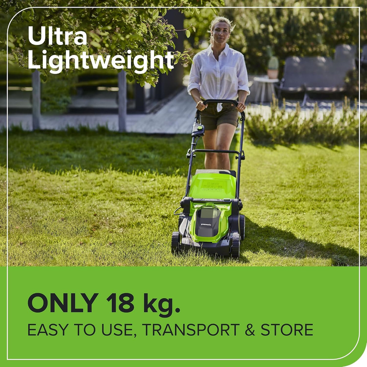 Cordless Lawnmower 16.1in Cutting Width 13.2 Gal Bag 2x 40V 2Ah Batteries