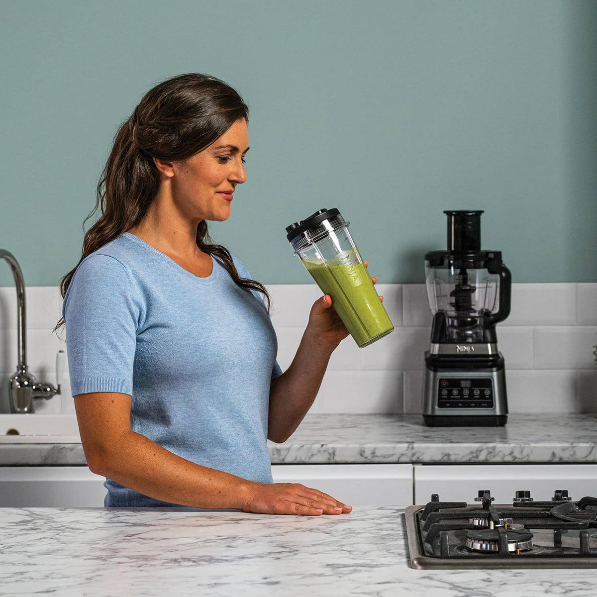 3-In-1 Food Processor And Blender With 5 Automatic Programs 1.9 Qt Black