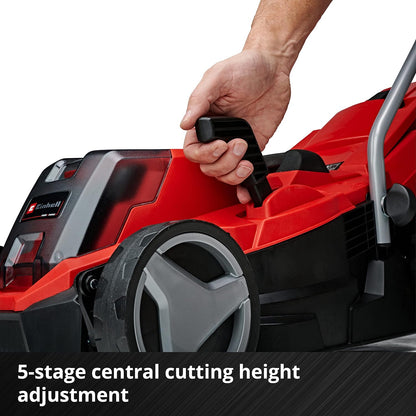 Cordless Lawn Mower 13in 18V 4.0Ah Brushless Motor Red Black
