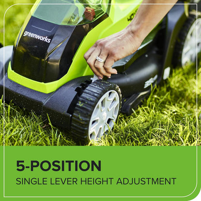 Cordless Lawn Mower 13.8in 10.6 Gal Bag 2x40V 2Ah Batteries Green