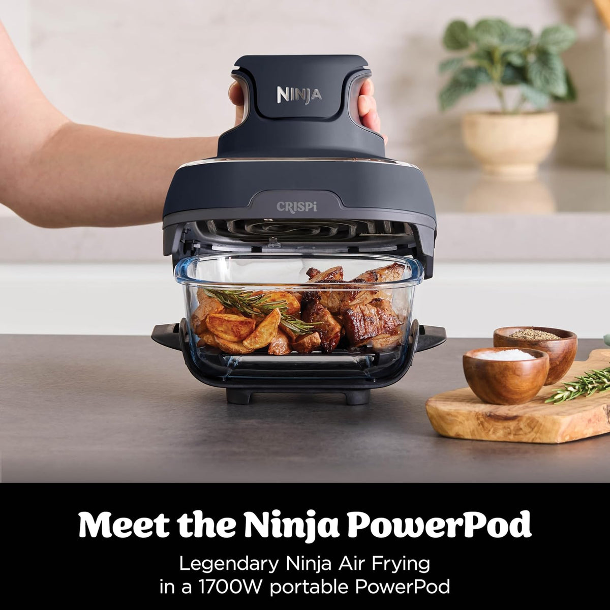 CRISPi Portable Air Fryer 4-in-1 4 Qt Cyber Space Blue