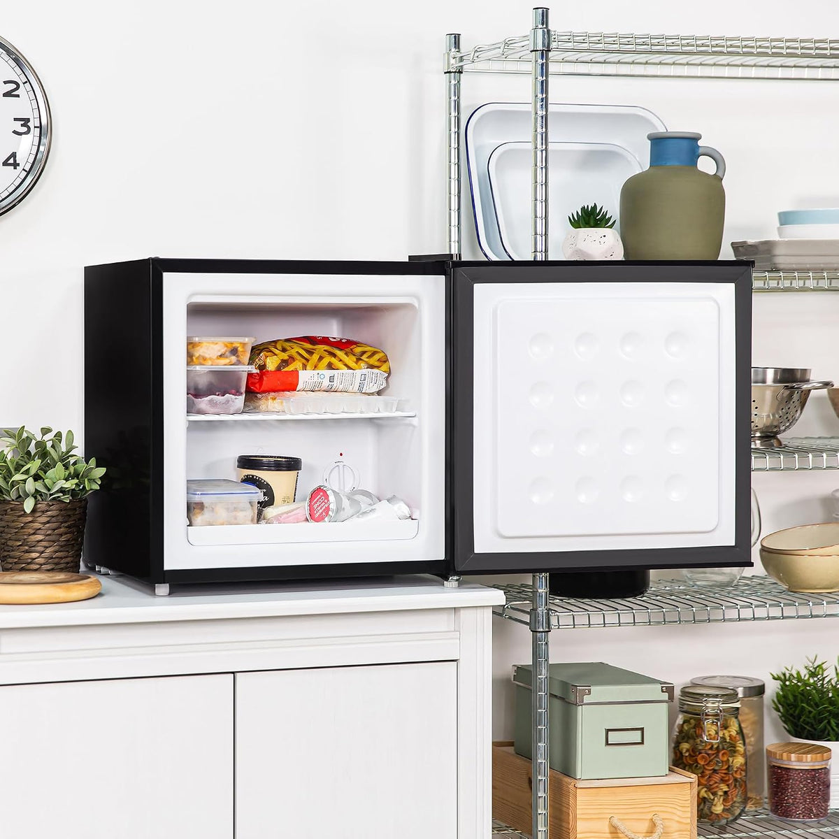 Table Top Mini Freezer 1.1 cu ft Black Freestanding