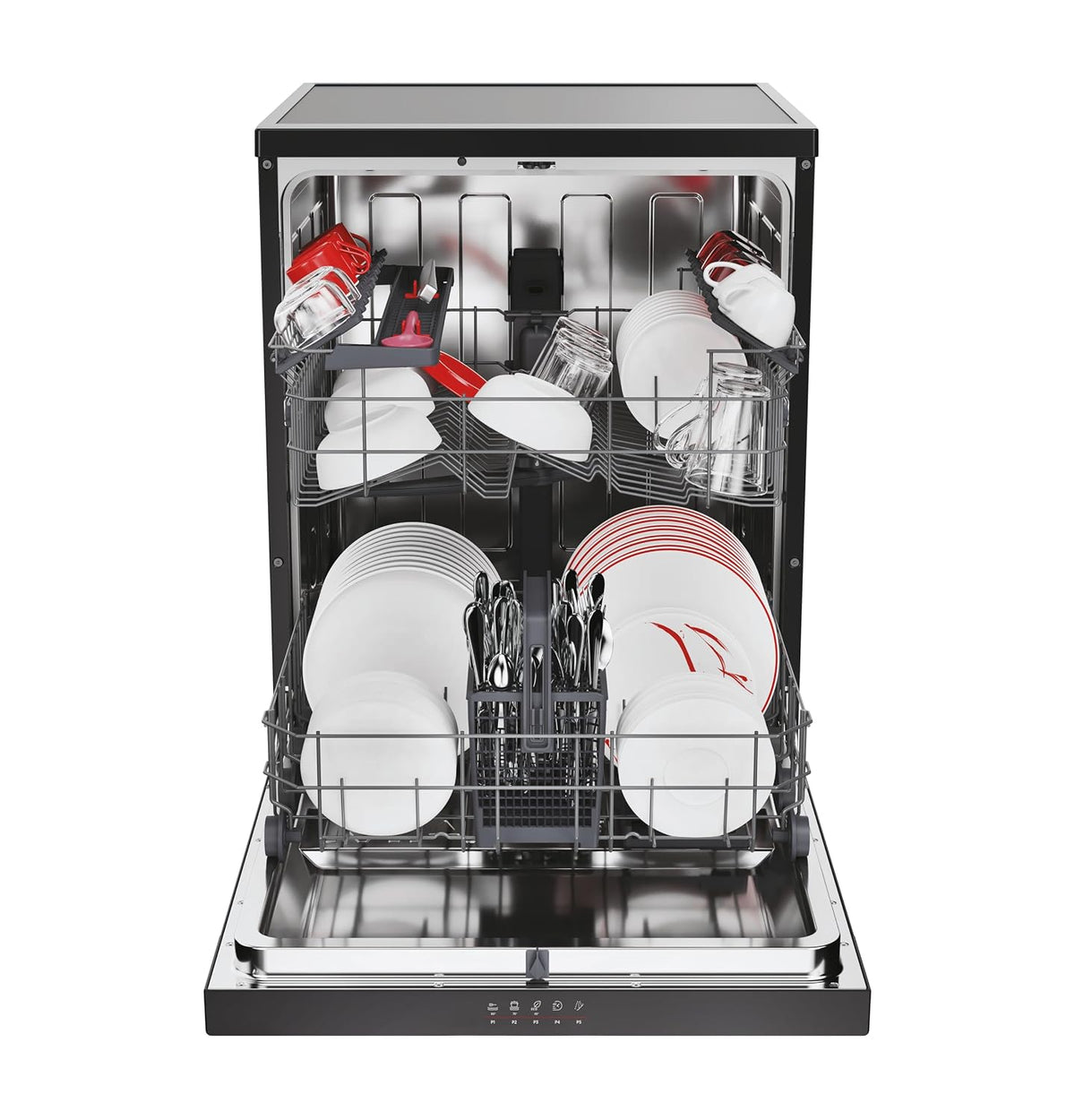 Freestanding Dishwasher 13 Place Settings 23.6in Black