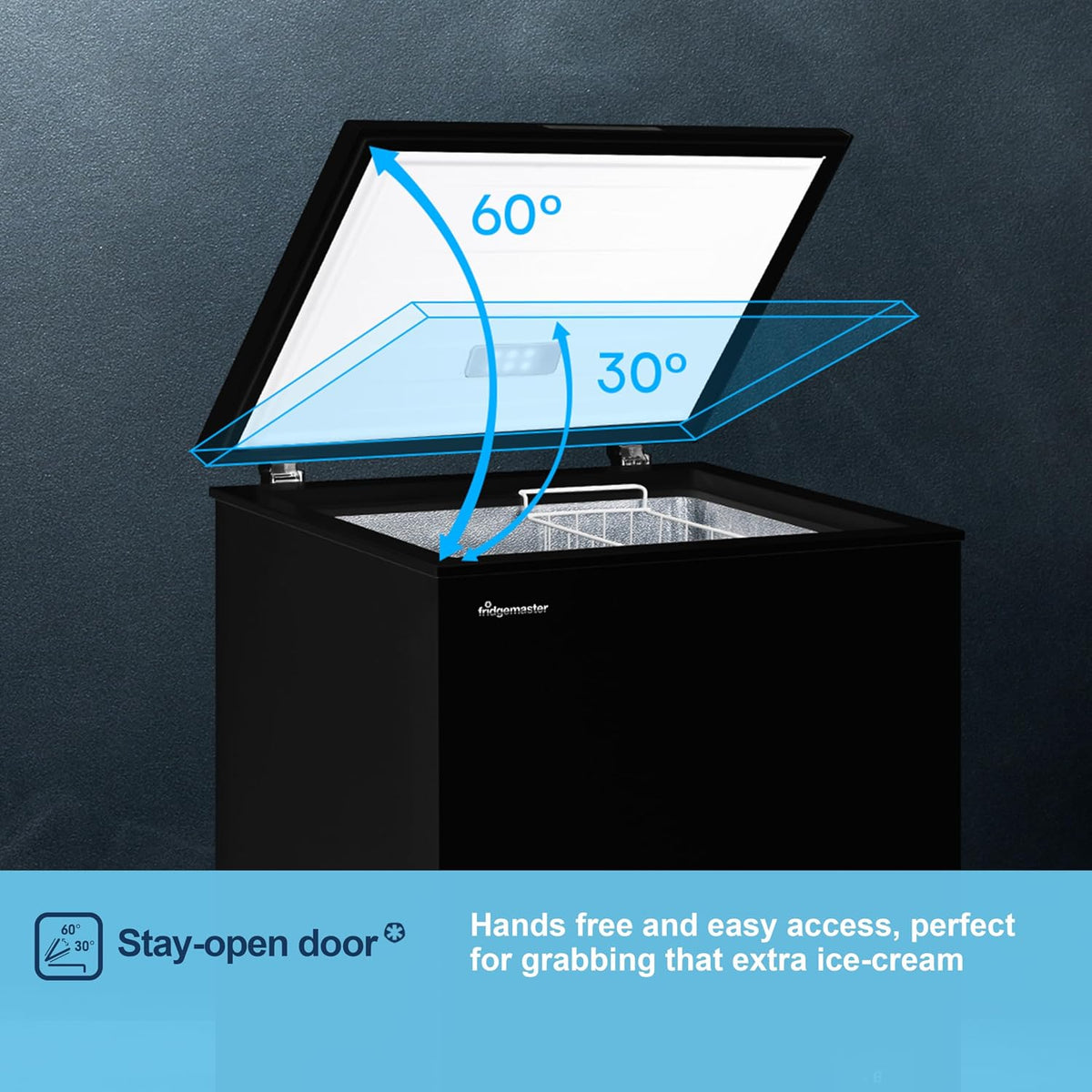 Chest Freezer 5 cu ft 4 Star Winter Guard Black