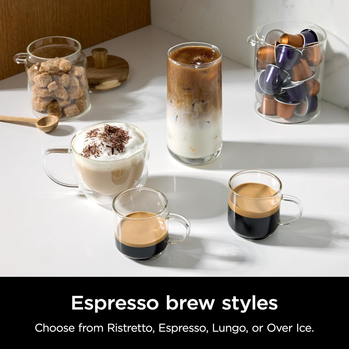 2-in-1 Filter Coffee And Pod Capsule Machine 1.9 Qt Built-in Milk Frother Black