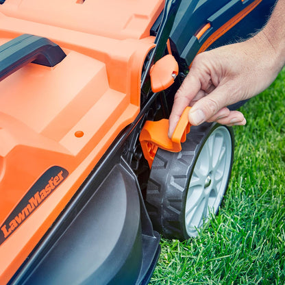 Cordless Lawn Mower 13.4in 24V 2x4.0Ah Batteries Rear Roller