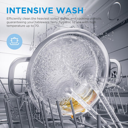 Freestanding Dishwasher 10 Place Settings 17.7in Stainless Steel