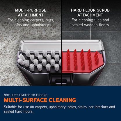 Spot Cleaner 1.7 Qt 14.8ft Cord Multi-Surface Handheld Red Gray